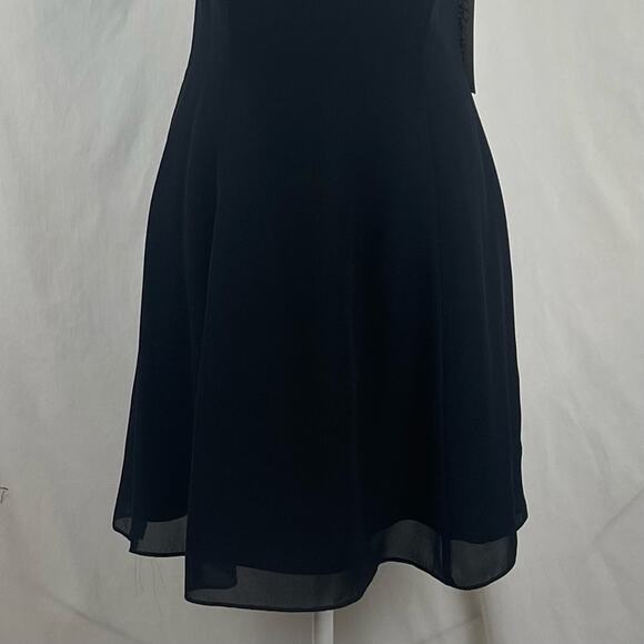 Betsy & Adam Sheer Black Draped BalletCore Spaghetti Strap Dress NWT Size 8 - Picture 4 of 13